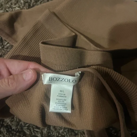 Bozzolo Tan Ribbed Tank Top - Picture 3 of 3